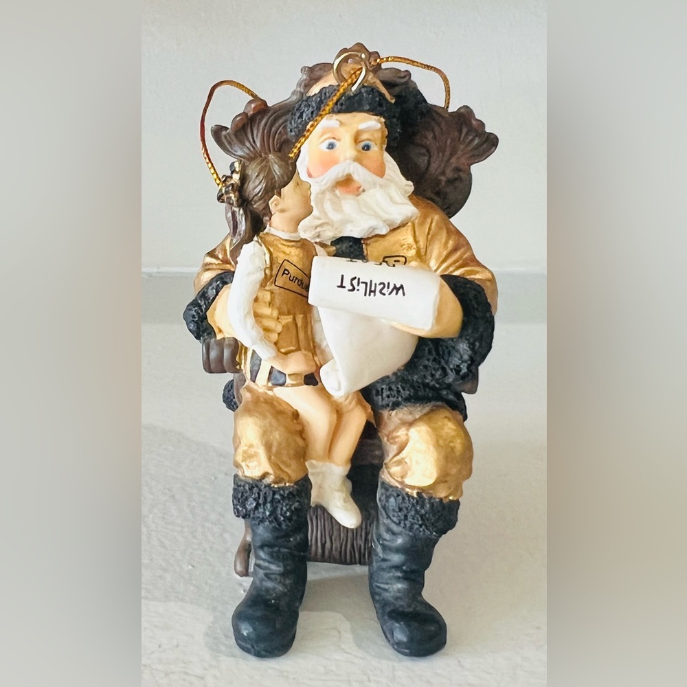 Circa 2001 Vintage Purdue Cheerleader Ornament Figure